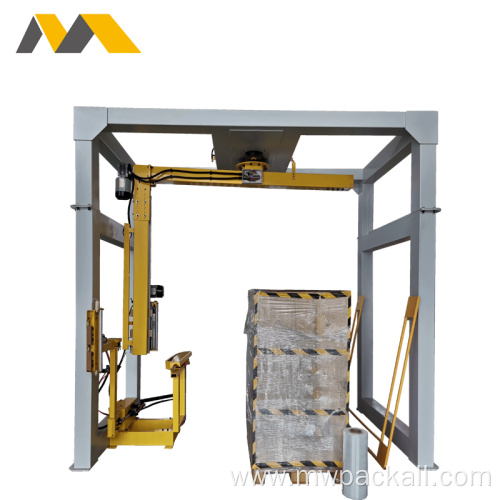 pallet wrapper machine with mechanical film cutting function